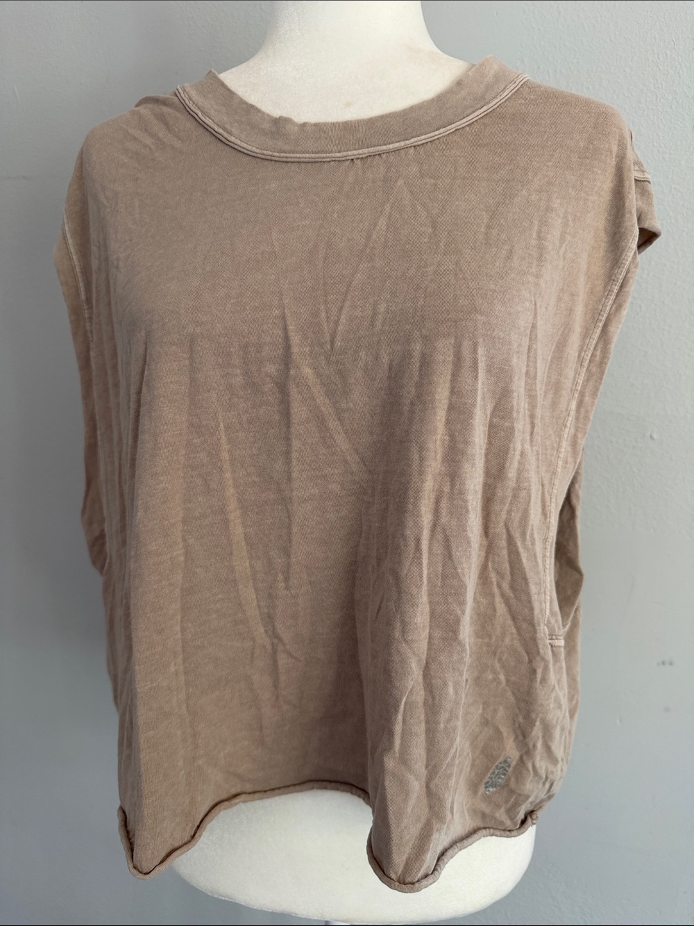 FP Movement Intercept Open Side Muscle Tank Top Taupe M